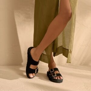 Manebi suede Nordic espadrille sandal